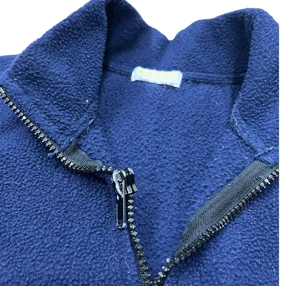 Brooks Brothers Blue Fleece Quarter Zip Sweater XL - Picture 10 of 11